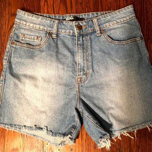BDG Light Wash High Waisted Denim Shorts